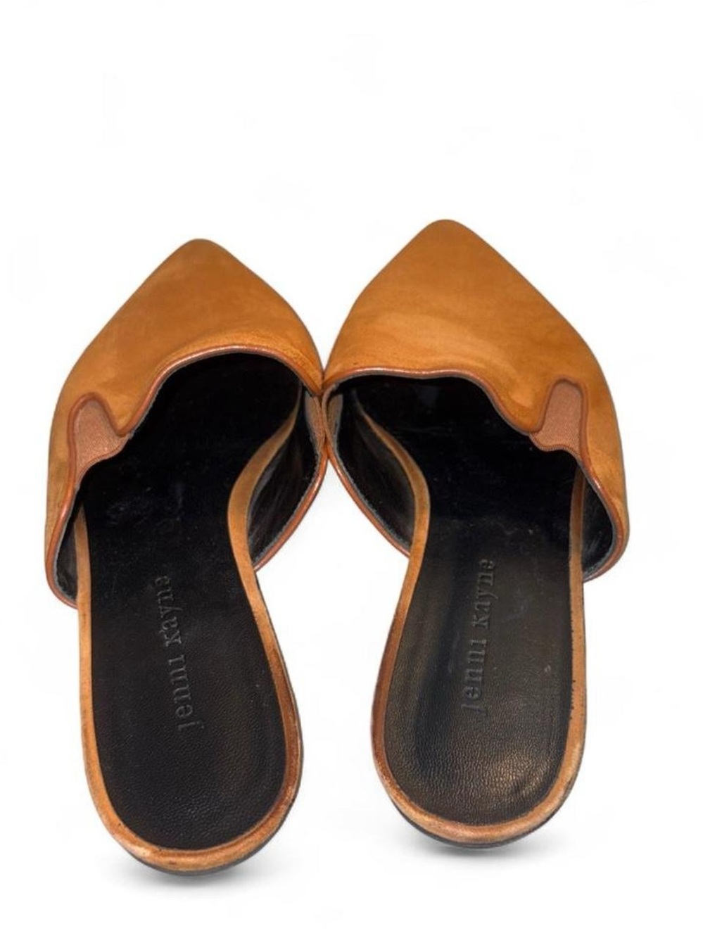 Jenni Kayne Tan Suede Pointed Backless Mules - Picture 5 of 8